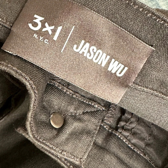 3x1 Jason Wu Collab Black Jeans W4 Slim Straight Edgy Denim, Size 26 - Picture 10 of 16
